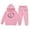 Pink, variant on Toddler Girls Outfits Set Kids Hoodie Pants Combo Casual Letter Print Pullover Jogger Two Piece Outfit Clothes Sky Blue Size 4-5T