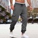 thumbnail image 1 of Ceisia Men Solid Color Fleece Multi Pocket Work Pants Loose Drawstring Gift Elastic Cuff Trousers, 1 of 9