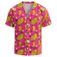 thumbnail image 6 of Uwinwear Men's Linen Cotton Short Sleeve Button Up V Neck Shirts Lightweight Tops Hawaiian Summer Beach Printed Casual Shirts Breathable Casual Wear,Red,XL, 6 of 8