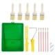 thumbnail image 1 of 14uds Pintura Rodillo Kit, Pintura Suministros Herramientas, 8 Plástico Bandeja, 4 Pintura Rodillo, Marco, Pintura Agitar Palo, 2 Química Fibra Pintura Cepillos, para Techos, 1 of 8