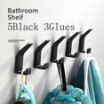 thumbnail image 2 of Bathroom Coat Hook 5pcs Black Double Towel Hook Bathroom Coat Hook Coat Hat Hook Bedroom Living Room, 2 of 4