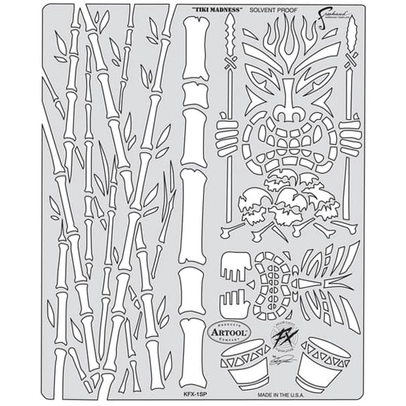 Iwata Artool Freehand Template - Kustom FX Tiki Madness