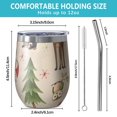 thumbnail image 5 of 12oz Stemless Wine Tumblers Beige Christmas Santa and Animal Pattern Vacuum Insulated Stainless Steel Travel Tumbler Cups Mug with Lid and Straw for Champaign,Cocktail,Beer with Cleaning Brush, 5 of 5