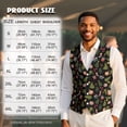 thumbnail image 6 of Uorisanigo Christmas Tree Print Mens Vest Size 2XL V Neck Men's Suit Vest Casual with Pockets Lightweight Waistcoat Casual Vests Stylish for Prom, 6 of 7