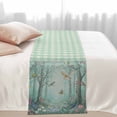 thumbnail image 2 of Botanical Bed Runner for Twin Size Bed, Spring Watercolor Trees Mystic Romantic Forest Birds Soft Bedding Scarf Bedding Protector Slipcover Sofa Throw for Bedroom Hotel Guesthouse, 2 of 8