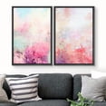thumbnail image 3 of IDEA4WALL Framed Canvas Print Wall Art Set Pastel Rainbow Paint Landscape Digital Art Decor Bohemian Retro Floral Artwork Contemporary Minimalism for Living Room, Bedroom, Office - Black 24"x36"x2, 3 of 5