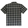 thumbnail image 2 of YAGO Men's Casual Plaid Short Sleeve Woven Button Down Shirt Black A14A (3X-Large), 2 of 3