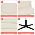 thumbnail image 7 of Criss Cross Chair, Armless Vanity Chair Cross Legged Office Chair, Adjustable Wide Swivel Desk Chair for Home Office No Wheels, Beige, 7 of 7