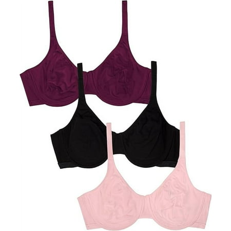 Fruit of the Loom Women s Unlined Underwire Bra - Cotton & Spandex Blend for Natural Shape and Flexibility - (38) DD