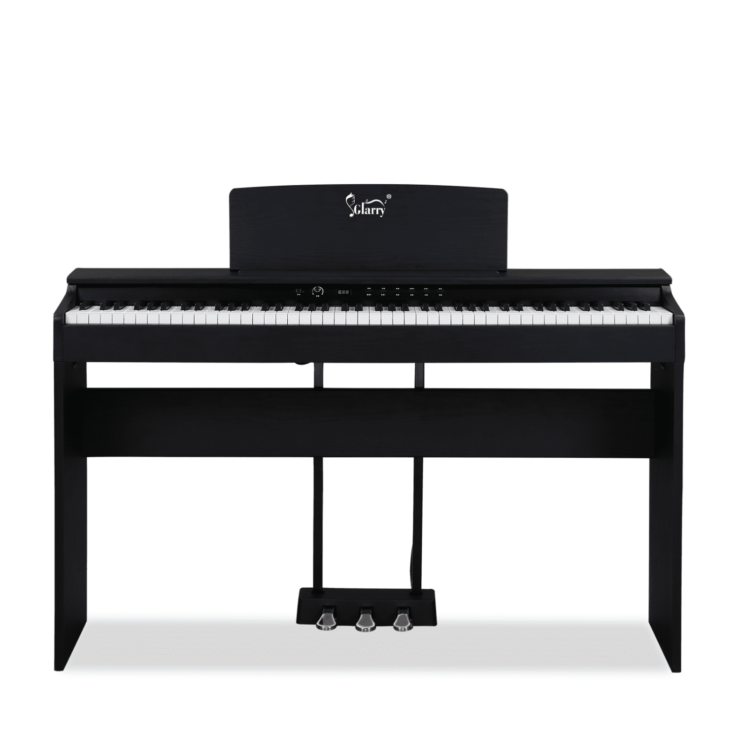 Hassch 88 Key Full Weighted Digital Piano, Electric Keyboard Piano with Furniture Stand, Triple Pedals, Power Adapter and Headphone for Beginner, Black