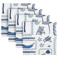 thumbnail image 6 of Iauyy Satin Napkins Set of 1- Blue & White Beach Vacation DIY Printing Decoration Cloth Napkin- Easy Care for Home/Party, 6 of 8