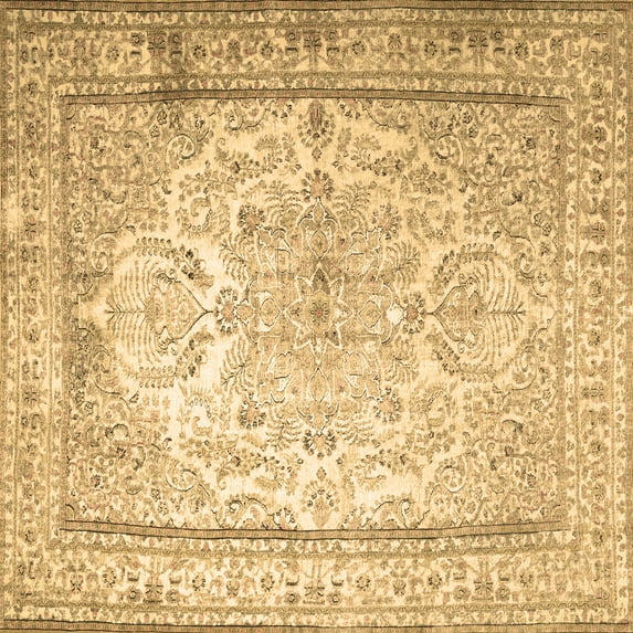 Ahgly Company Indoor Square Persian Brown Traditional Area Rugs, 4' Square