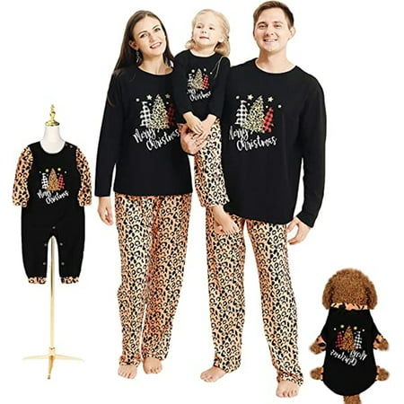 

Meihuida Family Matching Christmas Pajamas Set Long Sleeve Top and Pants PJs Sleepwear