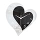 thumbnail image 3 of Reloj de pared con forma de corazón, superficie de espejo, arte decorativo de pared, 11,8x10,6 pulgadas, silencioso, sin tictac, para pasillo, multifu, 3 of 9