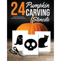 Pumpkin Carving Stencils: 24 Paper Stencils for Halloween Decorations, (Paperback)
