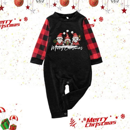 

CAICJ98 Christmas Gifts For Women Christmas Pajamas for Family Matching Pjs Ugly Xmas Jammies Red Buffalo Plaid Sleepwear Santa Elk Holiday Pajama Set