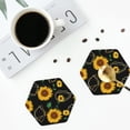 thumbnail image 5 of Balery 6 Pcs Flower (2)Leather Coasters Set, Drink Table Cup Coasters For Living Room Kitchen Coffee Decor, 5 of 9
