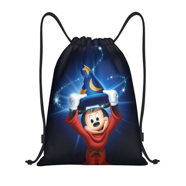 Bolsa con cordón clásica de Mickey Mouse, plegable, para deportes, fitness, unisex, para viajes y deportes de playa