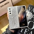 thumbnail image 2 of Dteck for Samsung Galaxy Fold 5 5G Glitter Sparkly Case, Shockproof Bling Shiny Diamond Rhinestone Case with Flexible Plating TPU Bumper Slim Anti-Slip Protective Cover for Women Girls, silver, 2 of 5