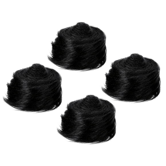 Unique Bargains Plush Faux Fur Fabric Precut Strips, 59' x 2' Fluffy Faux Fur Ribbon, Black 4Pack