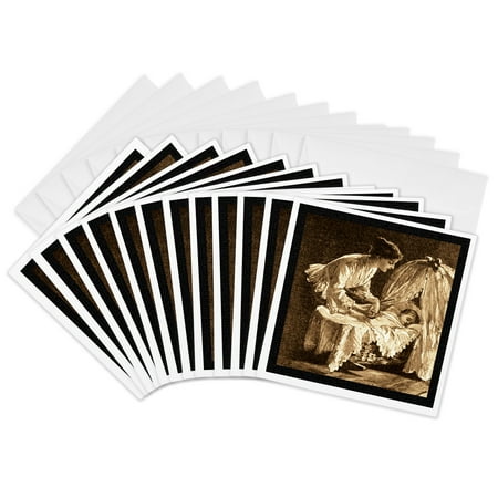 3dRose, Mother and Baby , 12 Greeting Cards with envelopes