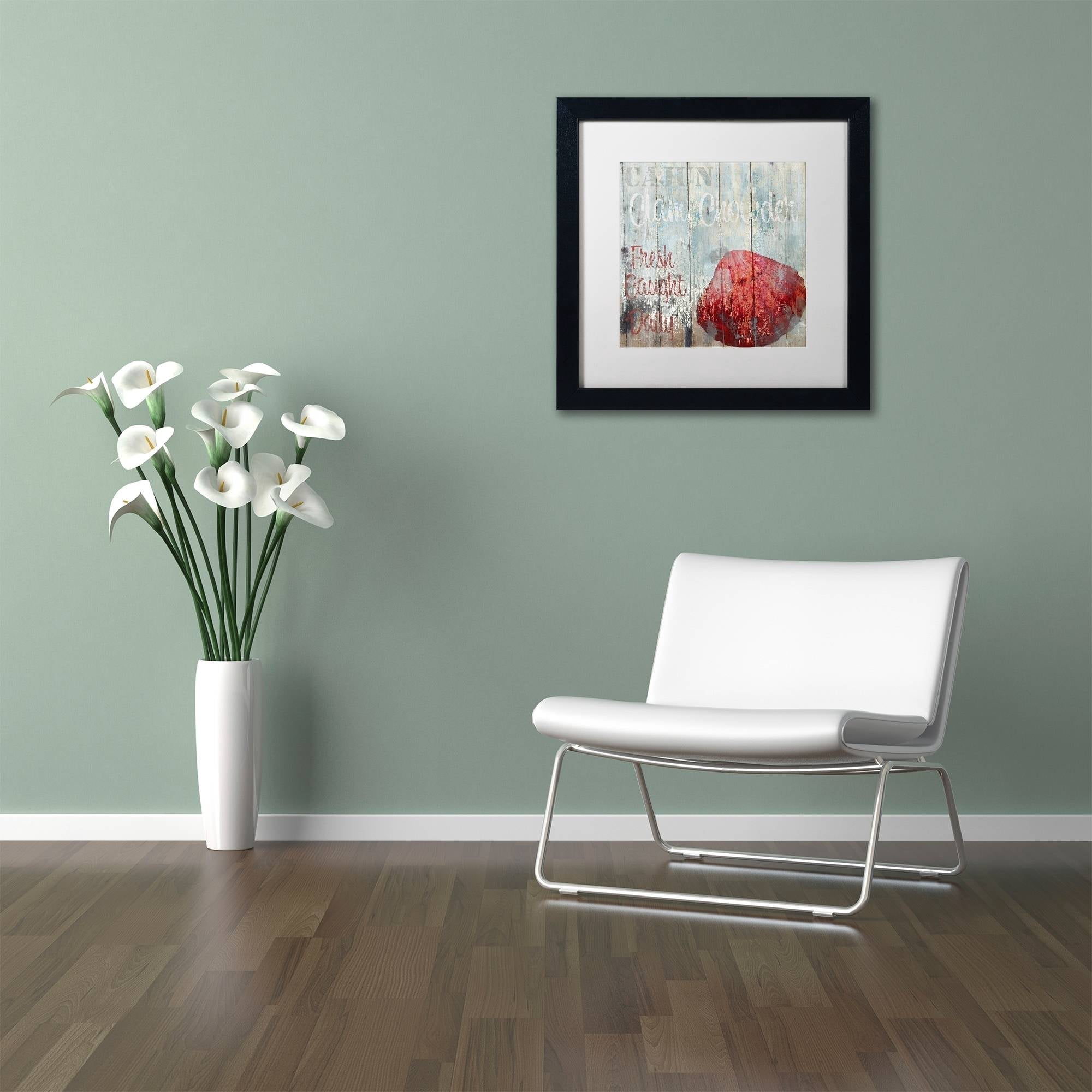 Trademark Fine Art "New Orleans Seafood IV" Canvas Art by Color Bakery White Matte, Black Frame