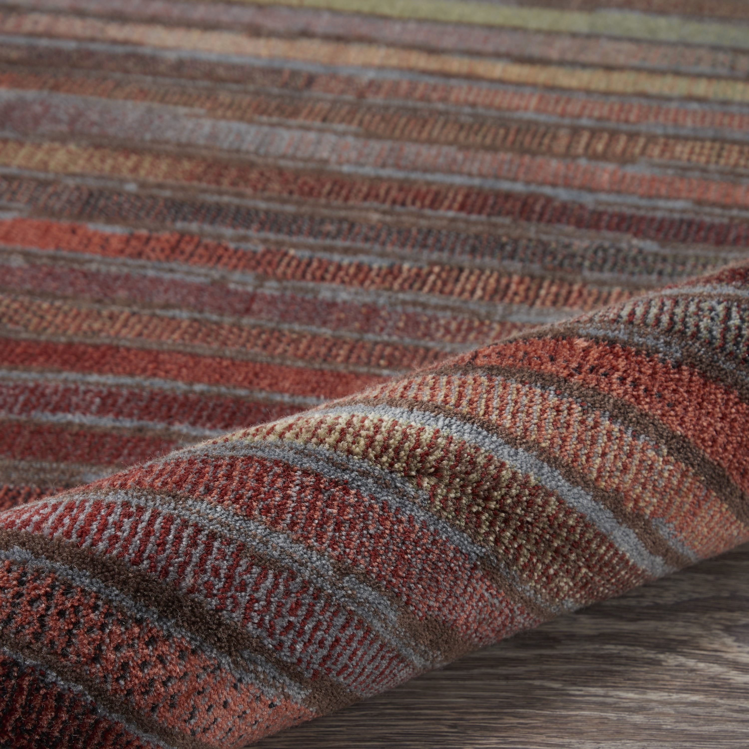 Nourison Expressions Brushstroke Multicolor 9'6" x 13'6" Area Rug, (10x14)