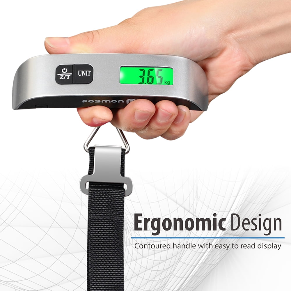 LCD Display 110 lbs Capacity Portable Digital Luggage Scale for Travel