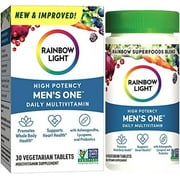 Rainbow Light Multivitamin for Men, Vitamin C, D & Zinc, Probiotics, Men's One Multivitamin Provides High Potency Immune Support, Non-GMO, Vegetarian, 30 Tablets