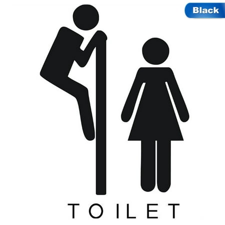 KABOER High Quality Cool Creative Manandamp;Woman Bathroom WC Waterproof Sign Sticker Door Glass Stickers Wall  Home Decoration 