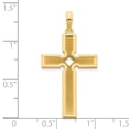 thumbnail image 2 of FJC Finejewelers 14 kt Yellow Gold Polished and Satin Cross Charm 35 x 17 mm, 2 of 4