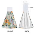 thumbnail image 3 of Yayeee Kitchen Hanging Hand Towels Set of 2 with Loop Bathroom Absorbent Tie Towel, Green Floral Pattern, 3 of 7