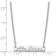 thumbnail image 3 of Sterling Silver Silver/Rhodium-Plated Small Customized Bar Necklace (4.25 X 4.25) Made In United States xna1040ss, 3 of 5