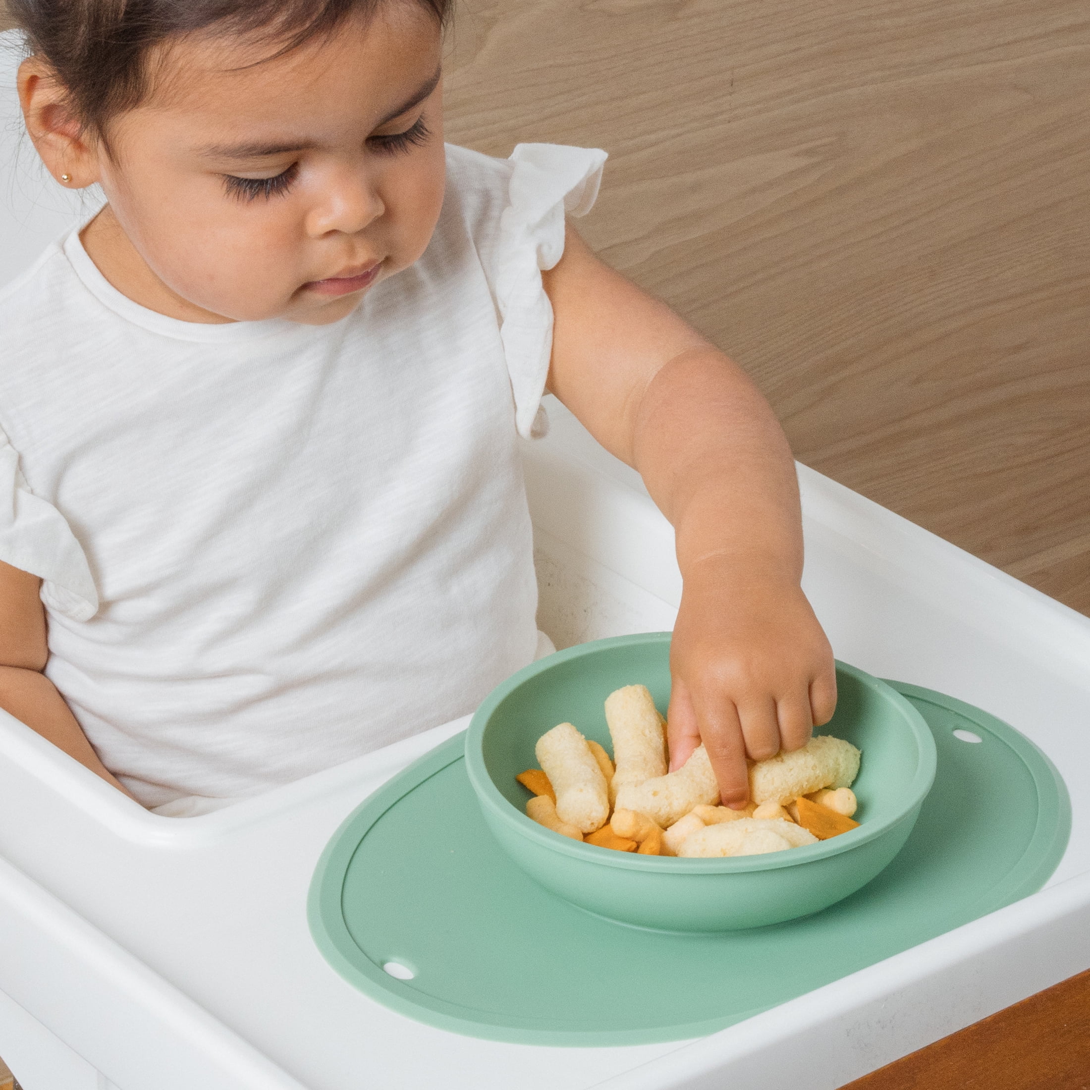UpwardBaby Bowl with Suction Placemat  - BPA Free - 100% Food-Grade Silicone - 6m+