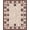 Cream Brown Terracotta, Pattern 4, variant on ODIKA Stripe Spotted Boho Border Farmhouse Motif Southwestern Playful Expressive for Dorm Room, Small Living Apartment, Stain Resistant Low Profile