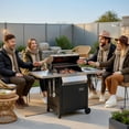 thumbnail image 3 of Spaco 24" Heavy-Duty Metal Outdoor Fire Pit Bowl with Carry Handles, Rust-Resistant Wood-Burning Backyard, Beach & Camping Firepit, Black, 3 of 8