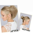 thumbnail image 4 of Synthetic Straight Hair Bun Hairpiece Short Claw Clip Ponytail Extensions for Women, 4 of 6