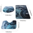thumbnail image 2 of EGYMEN Bathroom Rug Mat Set 3 Piece, Microfiber Shaggy Bath Set, Non-Slip Ultra Soft Carpet Mats, Absorbent with U-Shaped Toilet for Bathroom, Tub, Shower, 2 of 6