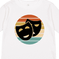 thumbnail image 4 of Inktastic Theater Masks Acting Gift Retro Sunset Boys or Girls Long Sleeve Toddler T-Shirt, 4 of 5
