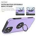 thumbnail image 3 of Feishell for iPhone 12 Mini Case, 360° Rotatable Ring Holder Kickstand Dual Layer Military-Grade Drop Tested Protection Support Car Holder Mount Magnetic Absorbing Bumper Phone Case, Purple, 3 of 7