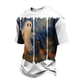 thumbnail image 2 of Halloween Shirts for Men Short Sleeve Round Neck Pumpkin Bat Print Pullovers Causal Loose Funny T Shirts, 3XL, 2 of 7