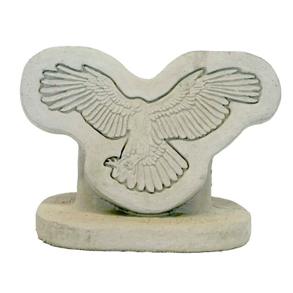 Solid Rock Stoneworks Falcon Plaque Stone Concrete Statue, 11" Tall, Unstained