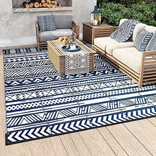 Reversible Boho Outdoor Rugs 6 X 9, What Size Rug For Patio