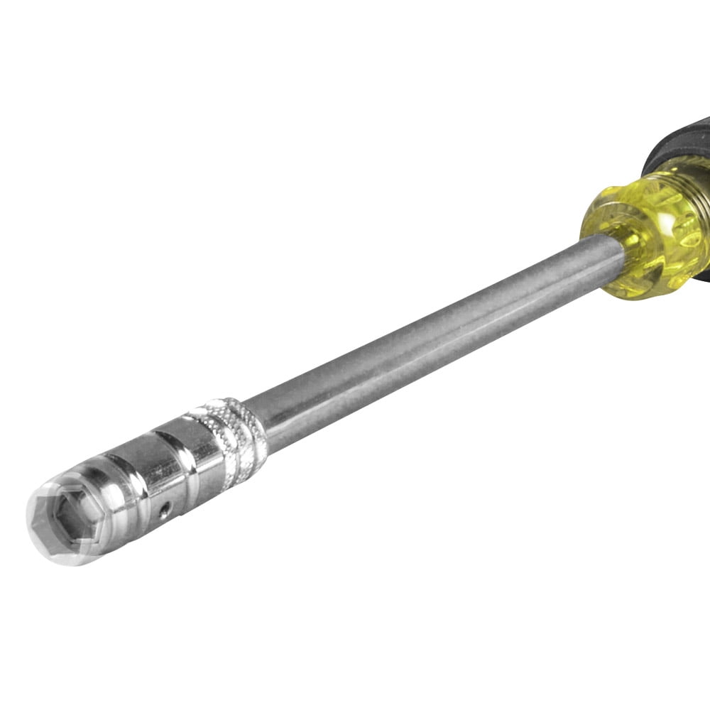 Klein Tools 65129 2-in-1 Hex Head Slide Driver Nut Driver, 6-Inch