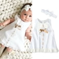 thumbnail image 4 of Tenue d'Été pour Nouveau-Né Bébé Fille, Robe Barboteuse en Dentelle Blanche Princesse, 4 of 4