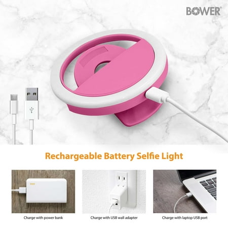 Image of Bower Clip On Ring Light Pink