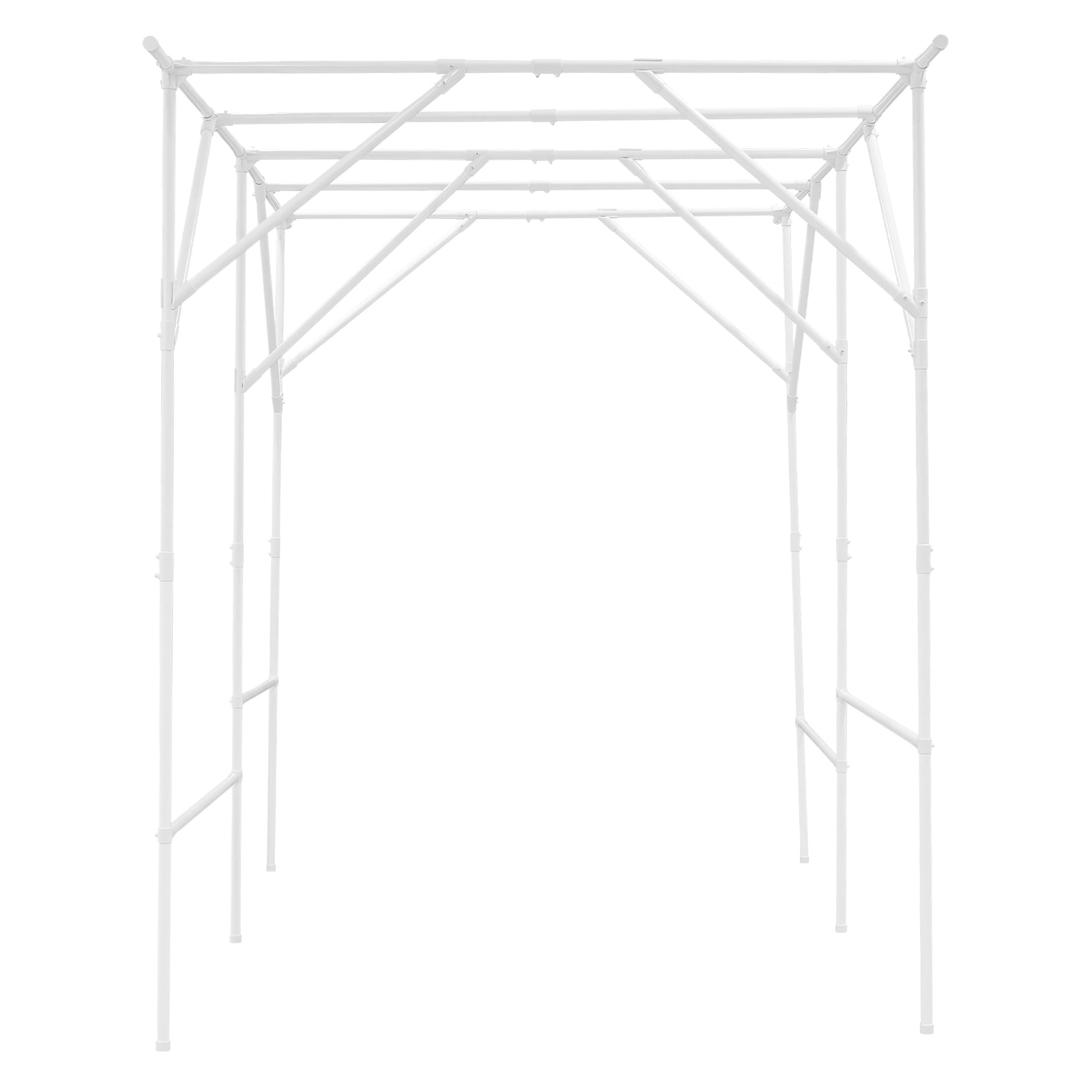 Garden Arch Trellis, Plant Support Arch, White, Garden Trellis for Climbing Plants, Tomato Cage, Outdoor Arbor for Patio, Yard, Vine & Rose Support