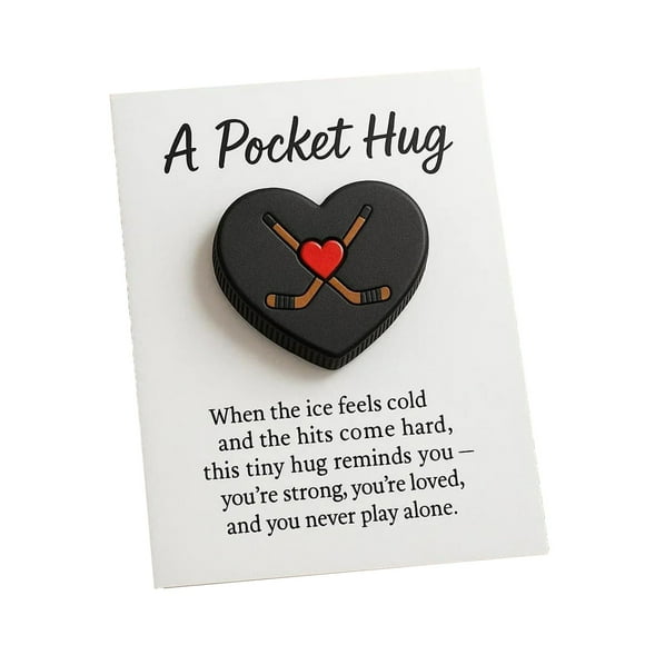 Hearth & Gear Heart Pocket Hug Inspirational With Encouragement Card Motivational Sports Keepsake For Comfort & Courage Small Of Support For Players Family