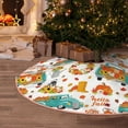 thumbnail image 5 of Xecao Fall Pumpkins And Sunflowers Pattern Christmas Tree Skirt Round Xmas Tree Mat Base Cover for Holiday Home Decorations-48", 5 of 6