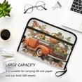 thumbnail image 6 of Accordion File Organizer with Zip Closure 13 Pockets Expanding File Folder Letter A4 Paper Document Organizer for Home Office Truck Full Of Pumpkins, 6 of 7